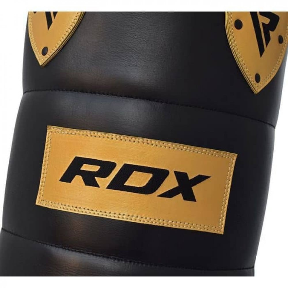 مجموعة حقائب ملاكمة احترافية RDX P1 4FT 2-IN-1 مصنوعة من الجلد ذو اللون الأسود